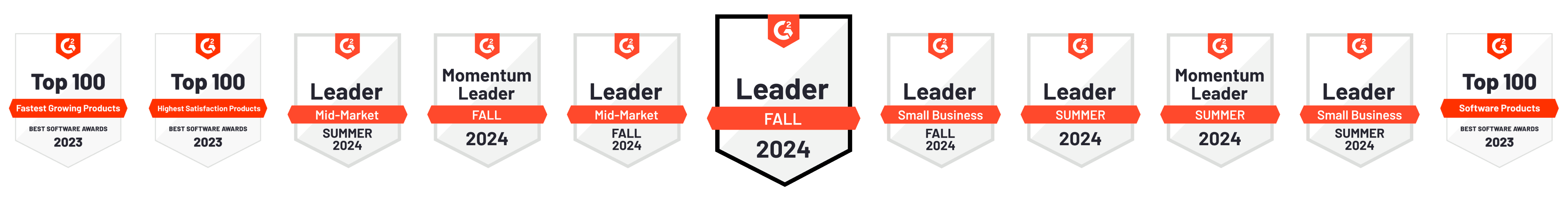 G2 Fall 2024 CRM Report Badges Desktop