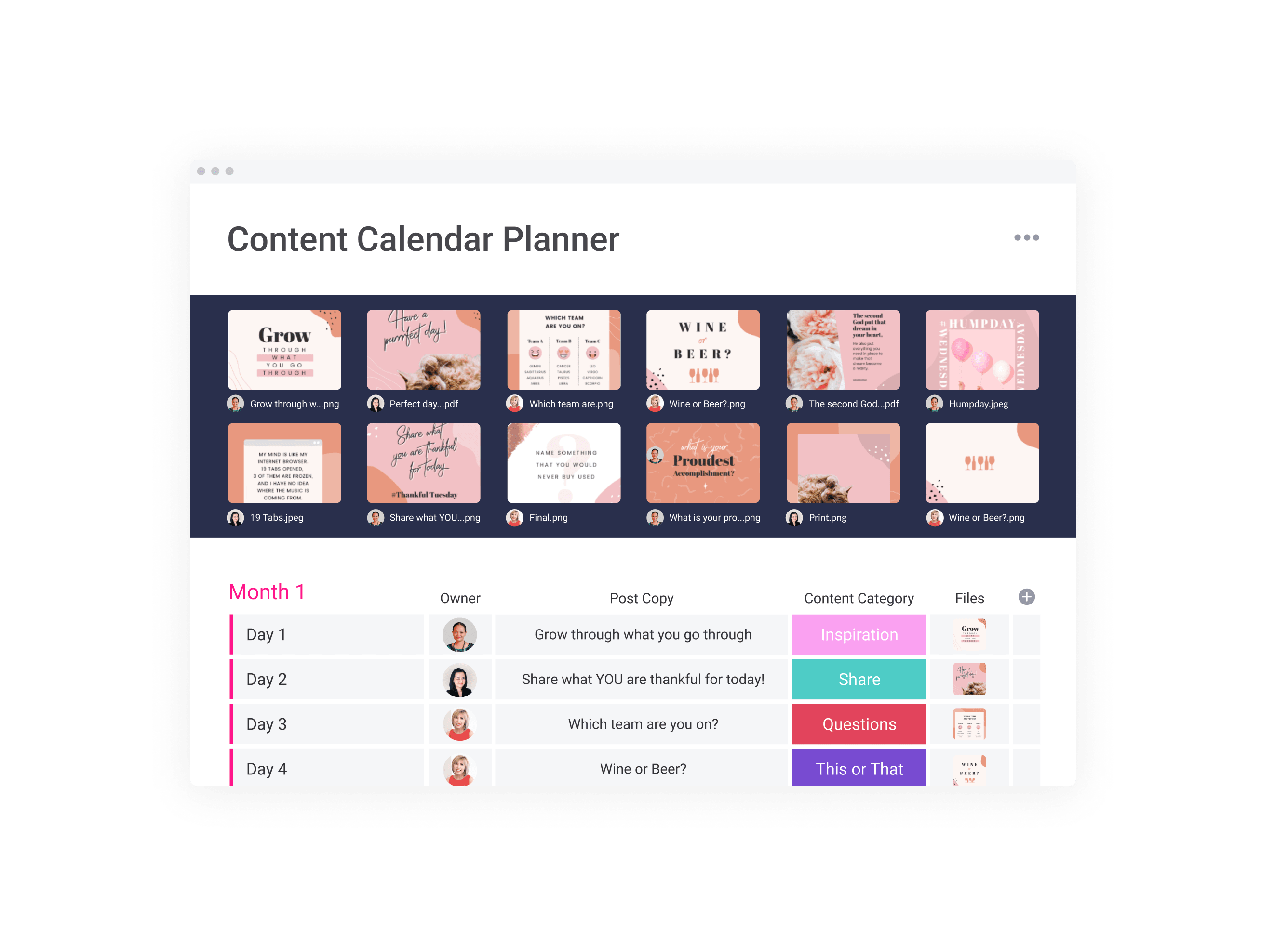 Kim Garst Content Calendar